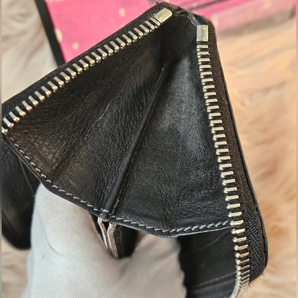 Chloe Paddington Leather Black Gold Full Zip Long Wallet W/ Working Padlock Key - Picture 12 of 16